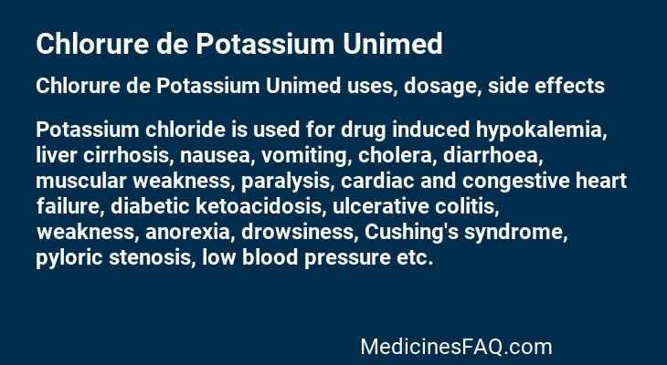 Chlorure de Potassium Unimed