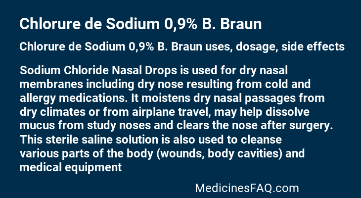 Chlorure de Sodium 0,9% B. Braun
