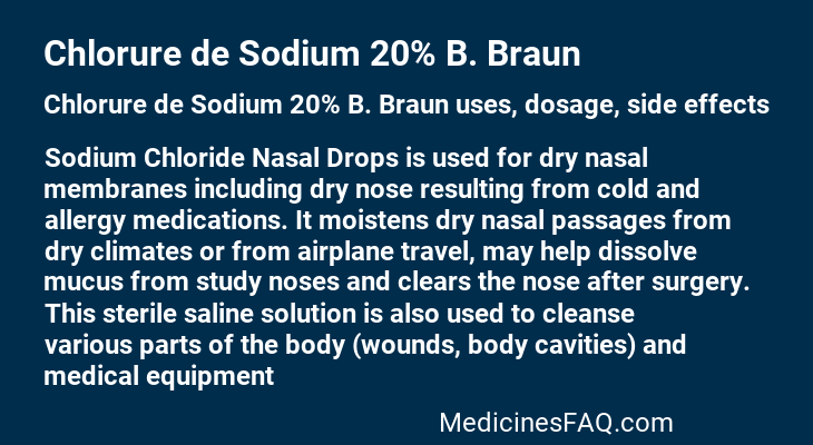 Chlorure de Sodium 20% B. Braun