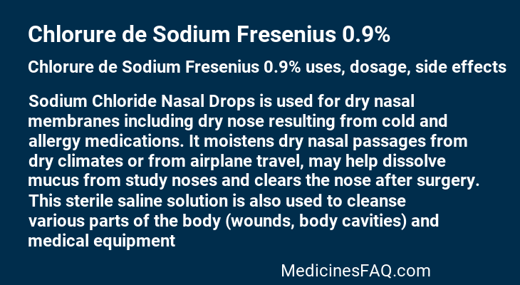 Chlorure de Sodium Fresenius 0.9%