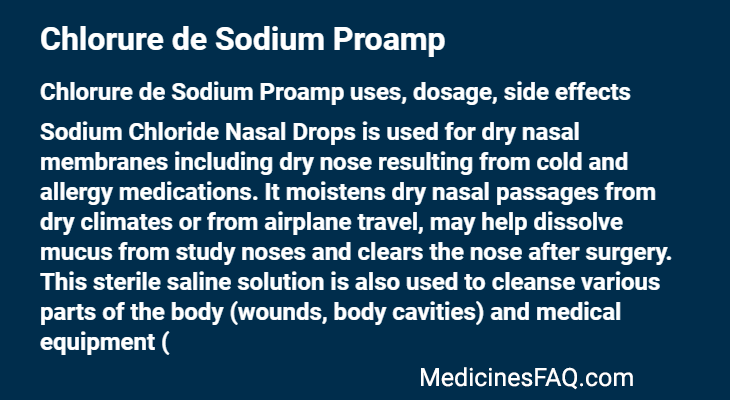 Chlorure de Sodium Proamp