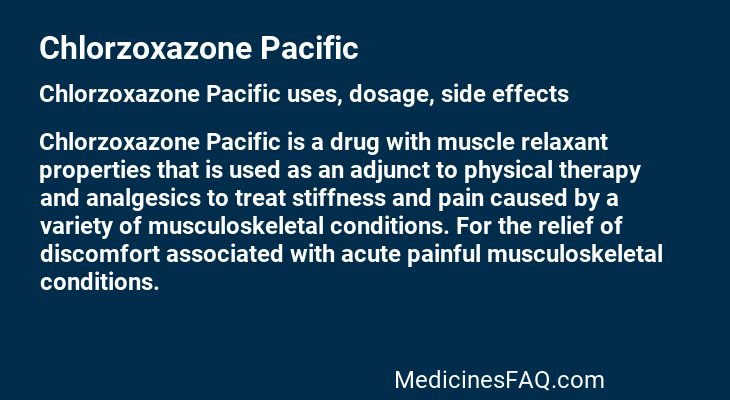 Chlorzoxazone Pacific