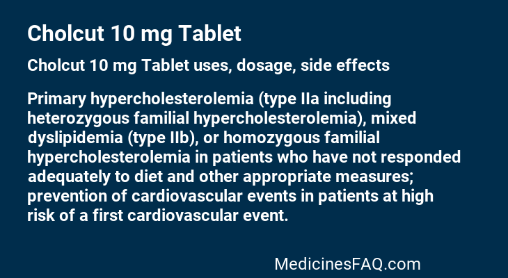 Cholcut 10 mg Tablet