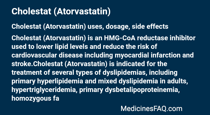 Cholestat (Atorvastatin)