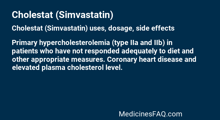 Cholestat (Simvastatin)