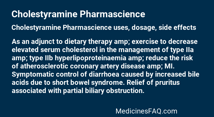 Cholestyramine Pharmascience