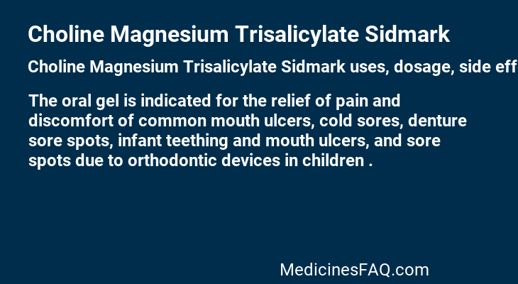 Choline Magnesium Trisalicylate Sidmark