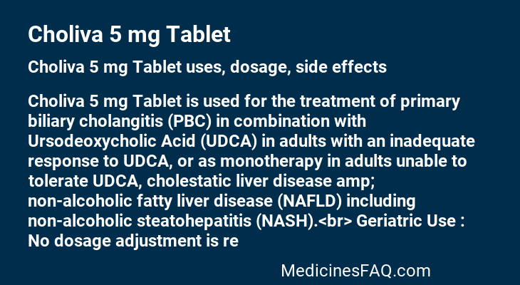 Choliva 5 mg Tablet