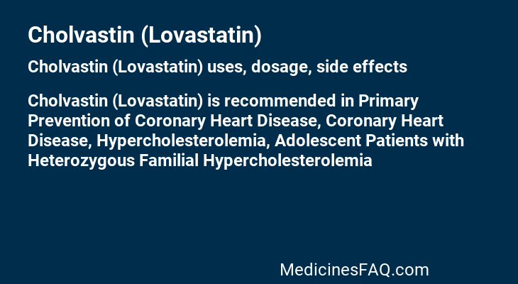 Cholvastin (Lovastatin)