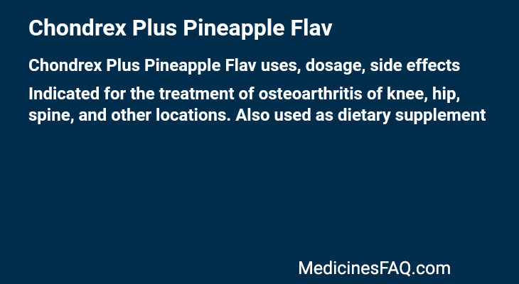 Chondrex Plus Pineapple Flav