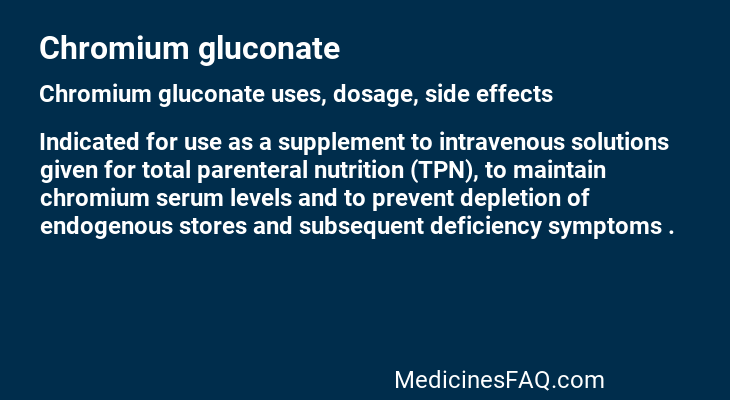 Chromium gluconate
