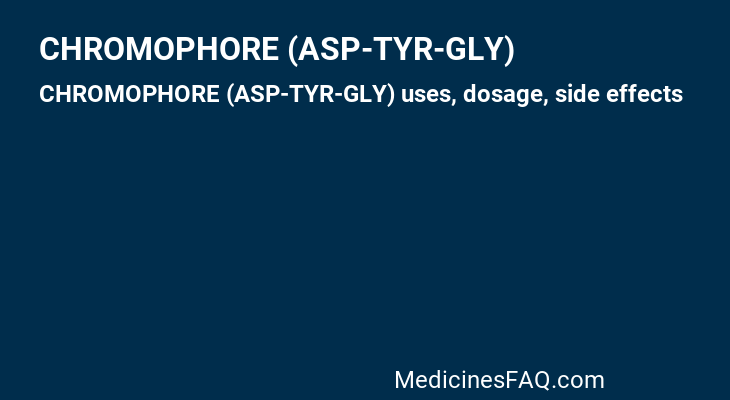 CHROMOPHORE (ASP-TYR-GLY)