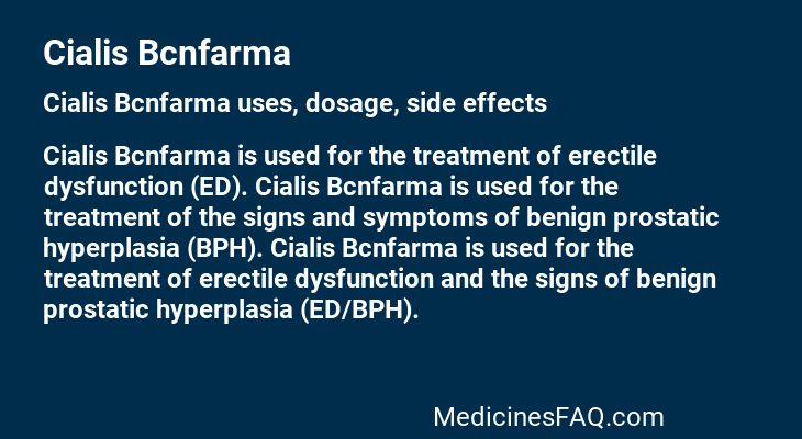 Cialis Bcnfarma