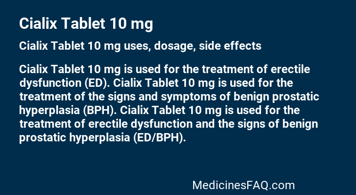 Cialix Tablet 10 mg