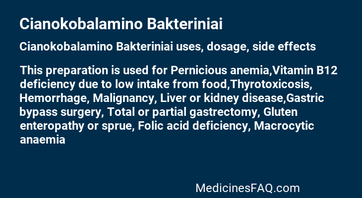 Cianokobalamino Bakteriniai
