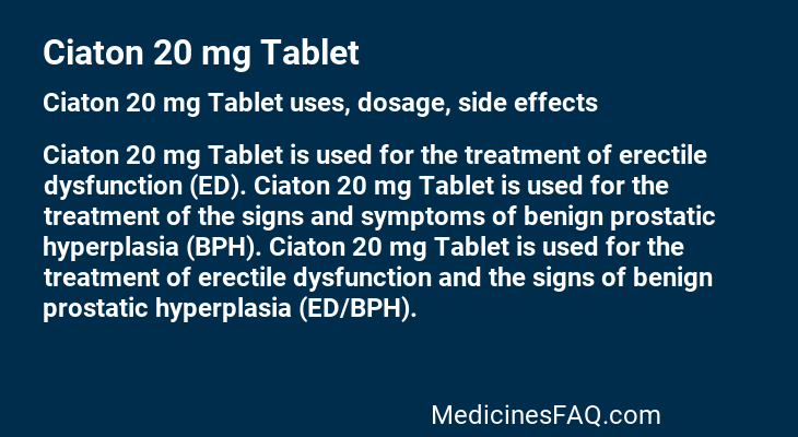 Ciaton 20 mg Tablet