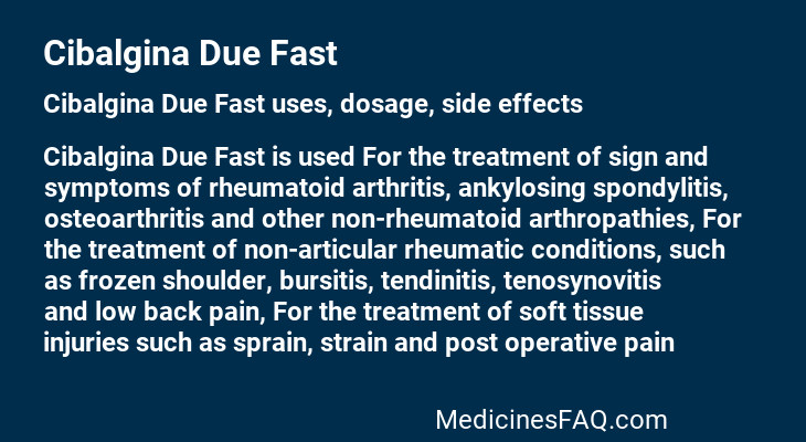 Cibalgina Due Fast
