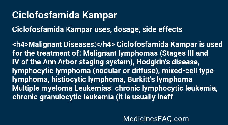 Ciclofosfamida Kampar