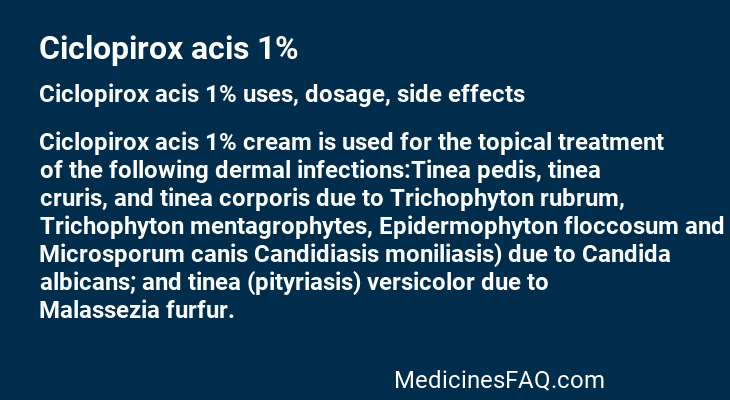 Ciclopirox acis 1%