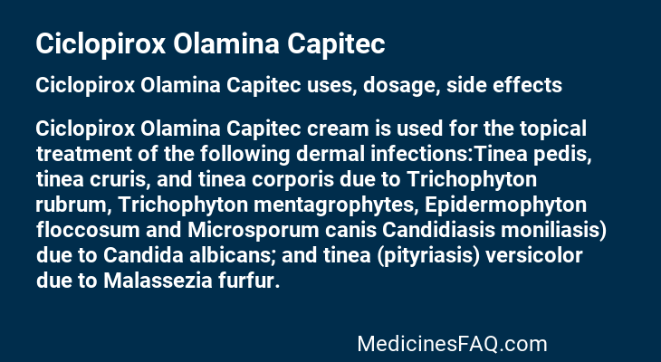Ciclopirox Olamina Capitec