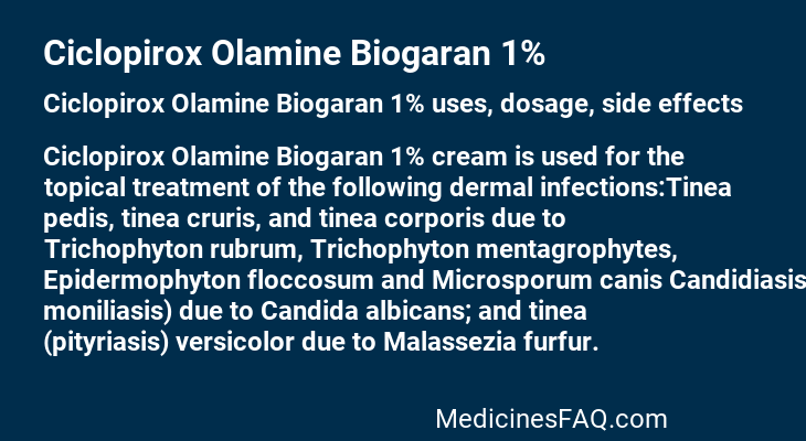Ciclopirox Olamine Biogaran 1%