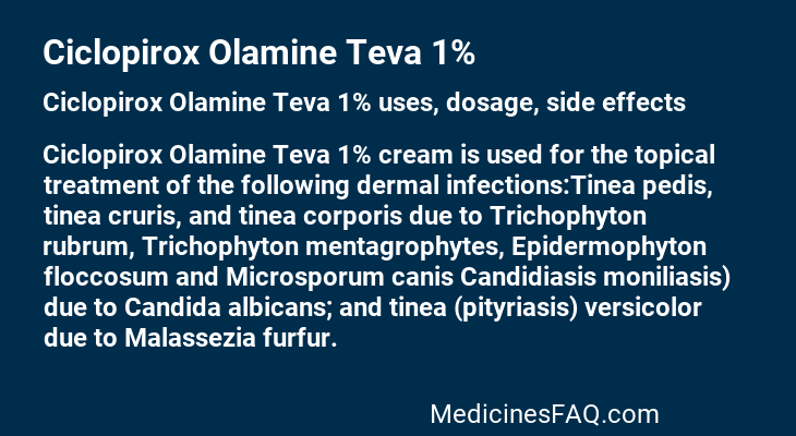 Ciclopirox Olamine Teva 1%