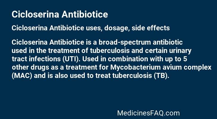 Cicloserina Antibiotice