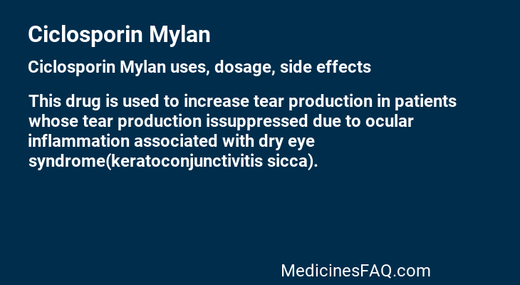 Ciclosporin Mylan