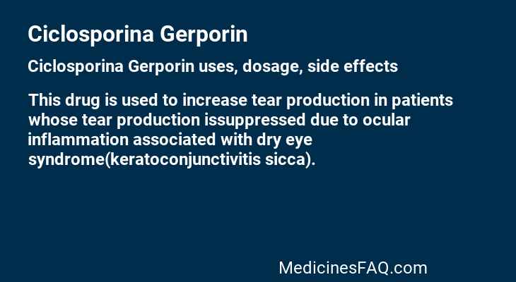 Ciclosporina Gerporin