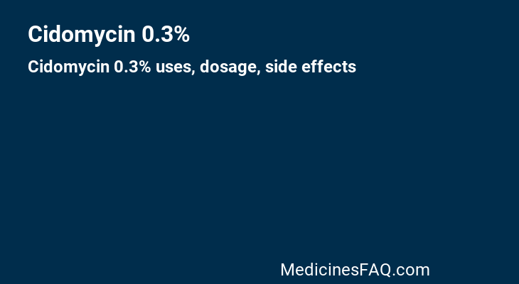 Cidomycin 0.3%