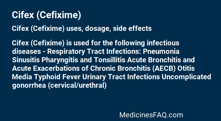 Cifex (Cefixime)