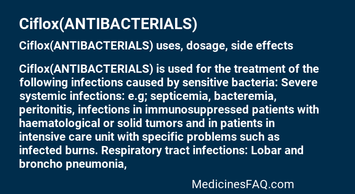 Ciflox(ANTIBACTERIALS)