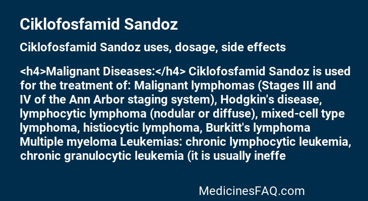 Ciklofosfamid Sandoz