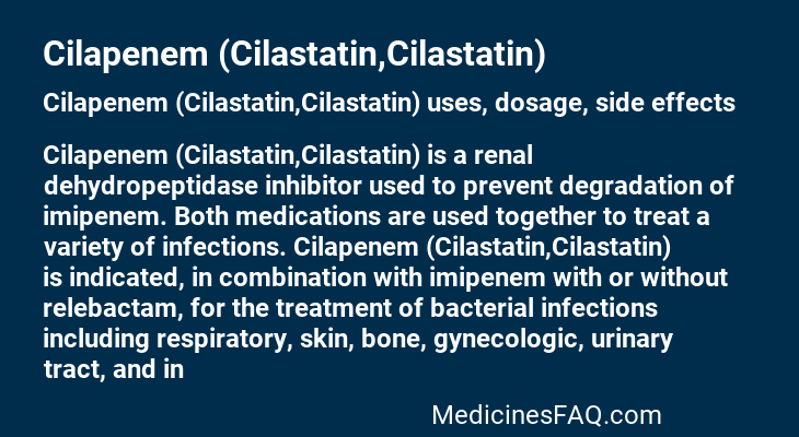 Cilapenem (Cilastatin,Cilastatin)