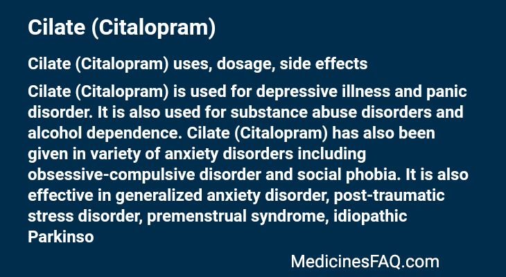 Cilate (Citalopram)