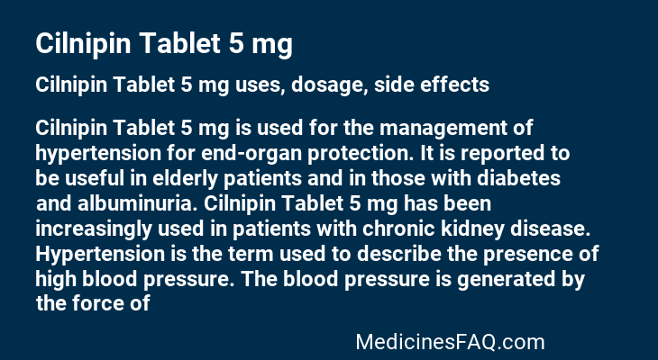 Cilnipin Tablet 5 mg