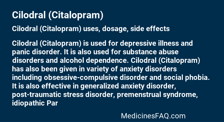 Cilodral (Citalopram)