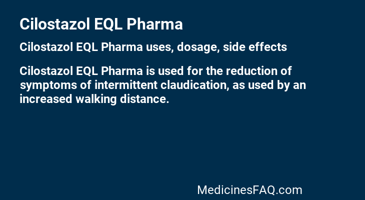 Cilostazol EQL Pharma