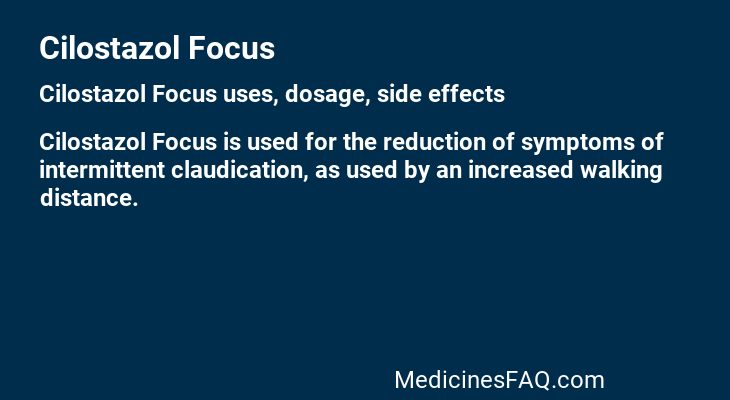 Cilostazol Focus