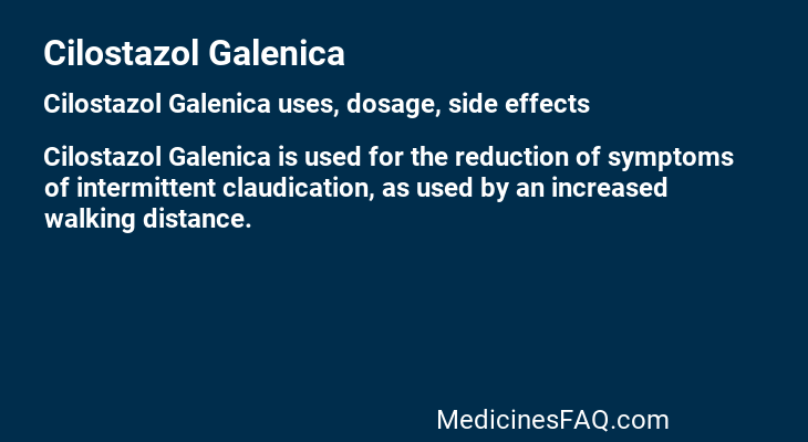 Cilostazol Galenica