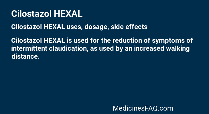 Cilostazol HEXAL