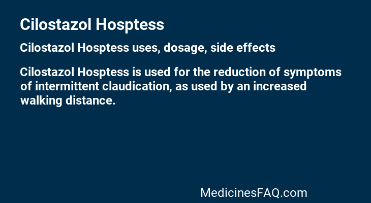 Cilostazol Hosptess