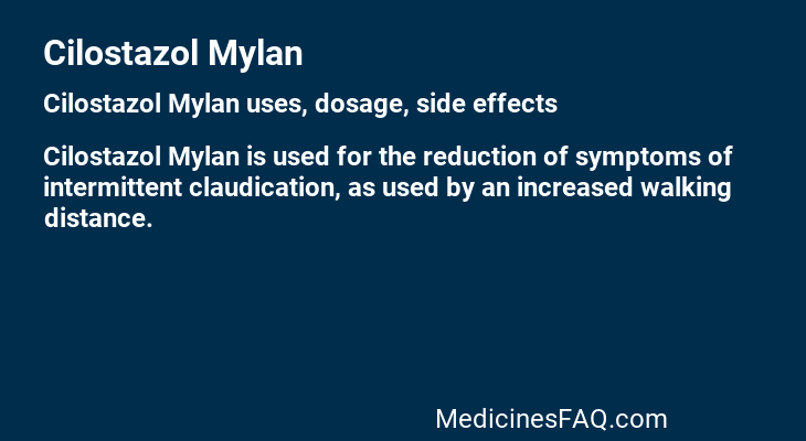 Cilostazol Mylan