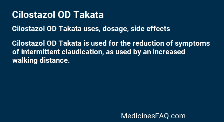 Cilostazol OD Takata