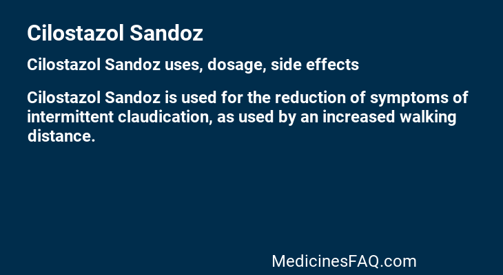 Cilostazol Sandoz