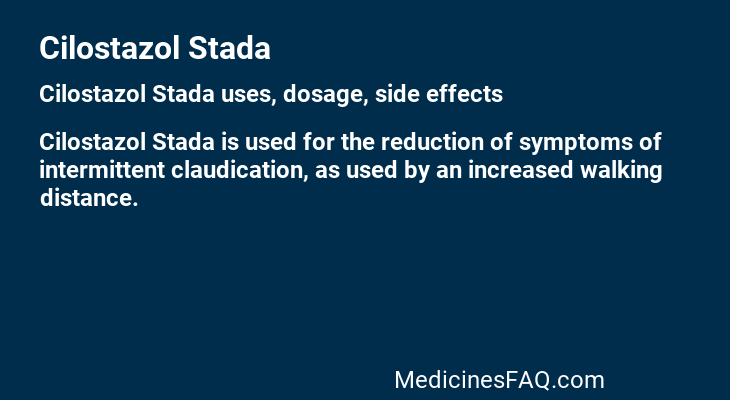 Cilostazol Stada