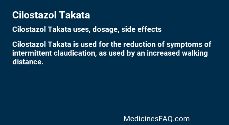 Cilostazol Takata