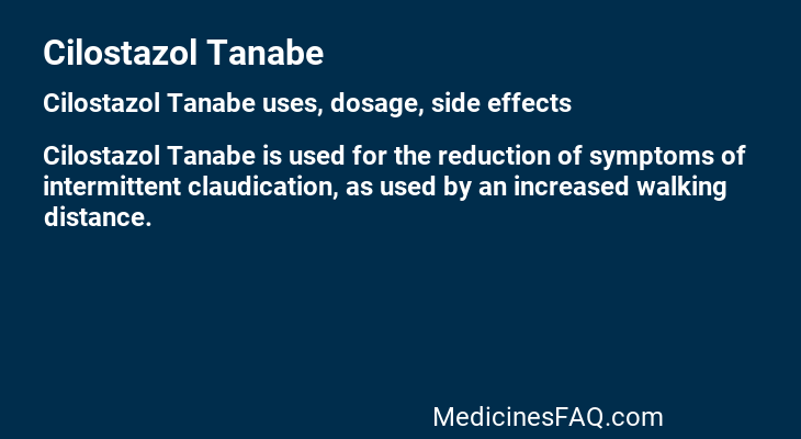 Cilostazol Tanabe