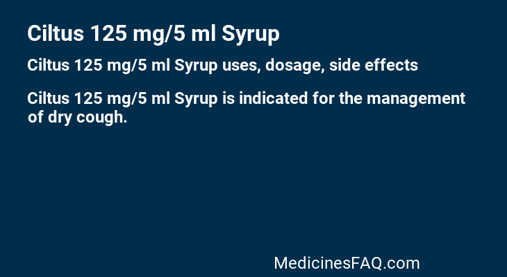 Ciltus 125 mg/5 ml Syrup