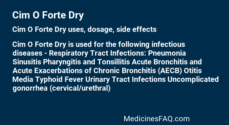 Cim O Forte Dry